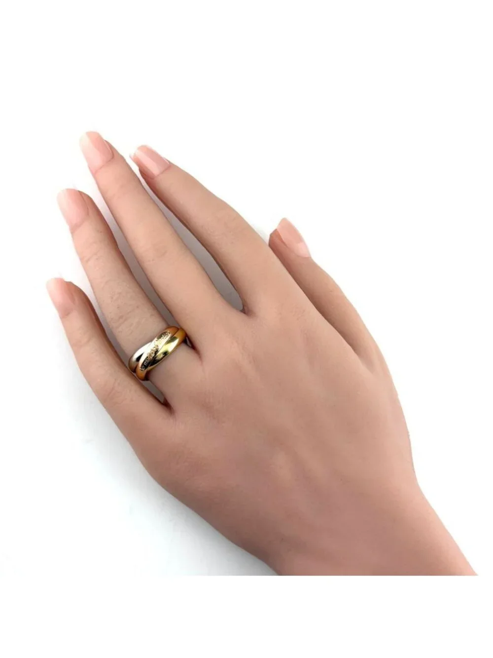 Cartier Trinity Yellow Gold Pink White Ring Three